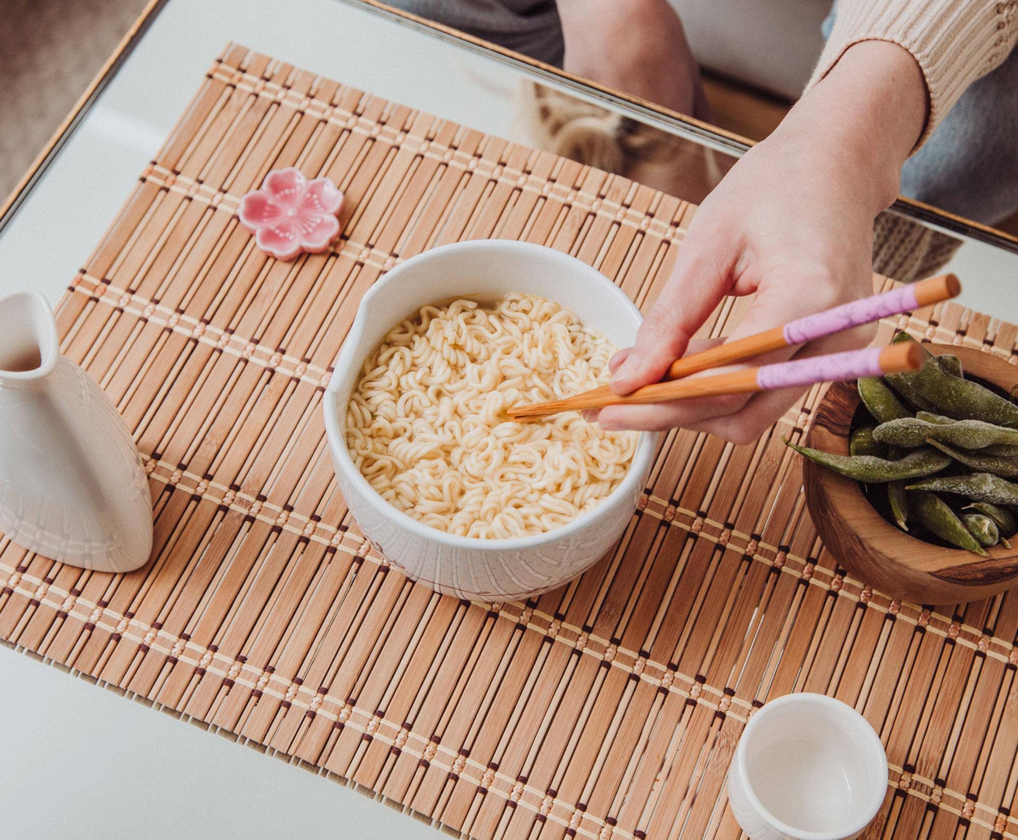 Alt View 4. Silver Buffalo - Disney The Aristocats Marie 20-Ounce Ceramic Ramen Bowl and Chopstick Set - White.