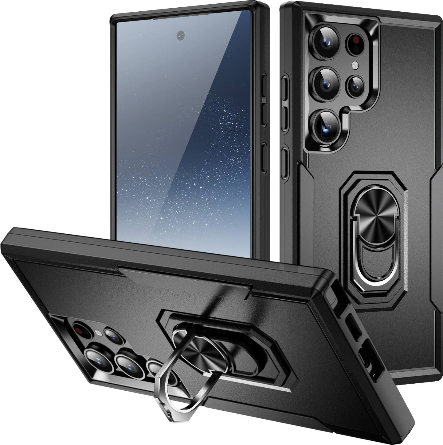 Alt View 11. SaharaCase - ArmorPro Kickstand Case for Samsung Galaxy S24 Ultra - Scorpion Black.