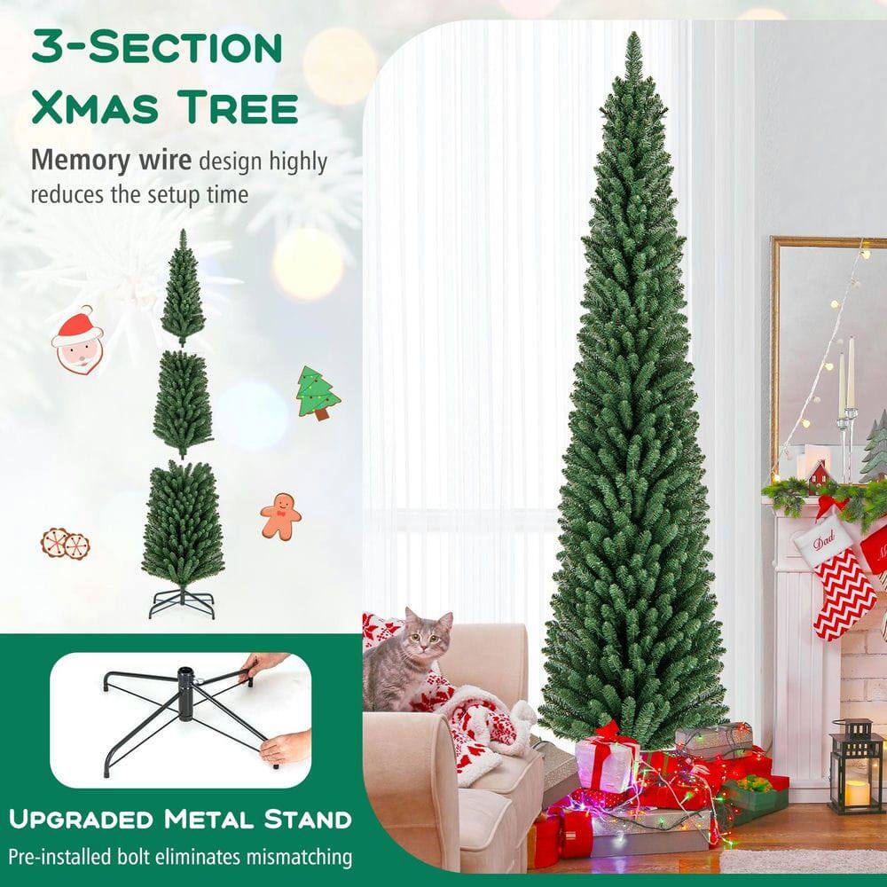 3-SECTION XMAS TREE  
Memory wire design highly reduces the setup time  

UPGRADED METAL STAND  
Pre-installed bolt eliminates mismatching