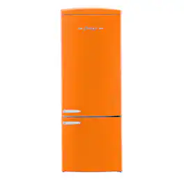 Unique Appliances - 28 in. Wide Classic Retro 16.7 cu.ft Bottom Freezer Counter Depth Refrigerator - Creamsicle Orange