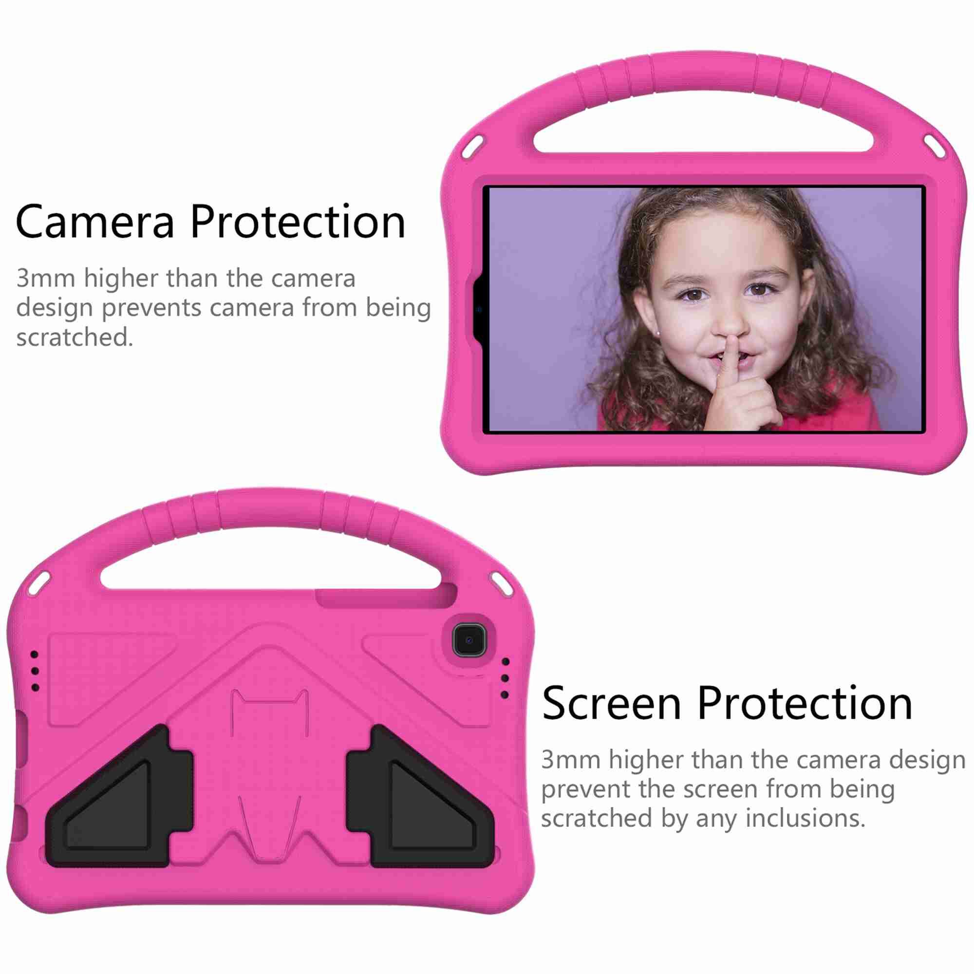 Camera Protection  
3mm higher than the camera design prevents camera from being scratched.  

Screen Protection  
3mm higher than the camera design prevent the screen from being scratched by any inclusions.
