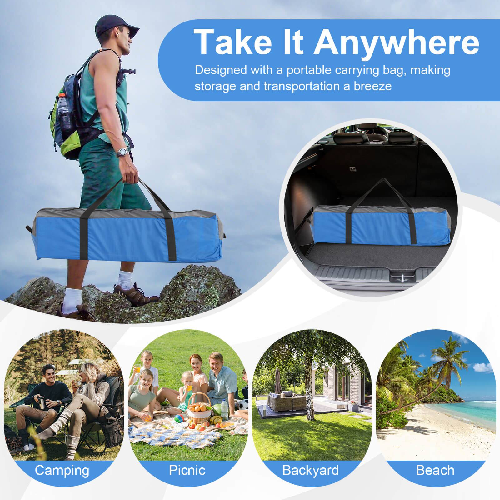 Take It Anywhere Designed with a portable carrying bag, making storage and transportation a breeze.