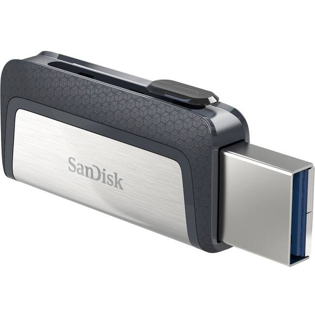 SanDisk - Ultra Dual Drive USB TYPE-C - 256GB - 256 GB - USB 3.1 (Gen 1) Type C - Black/Silver