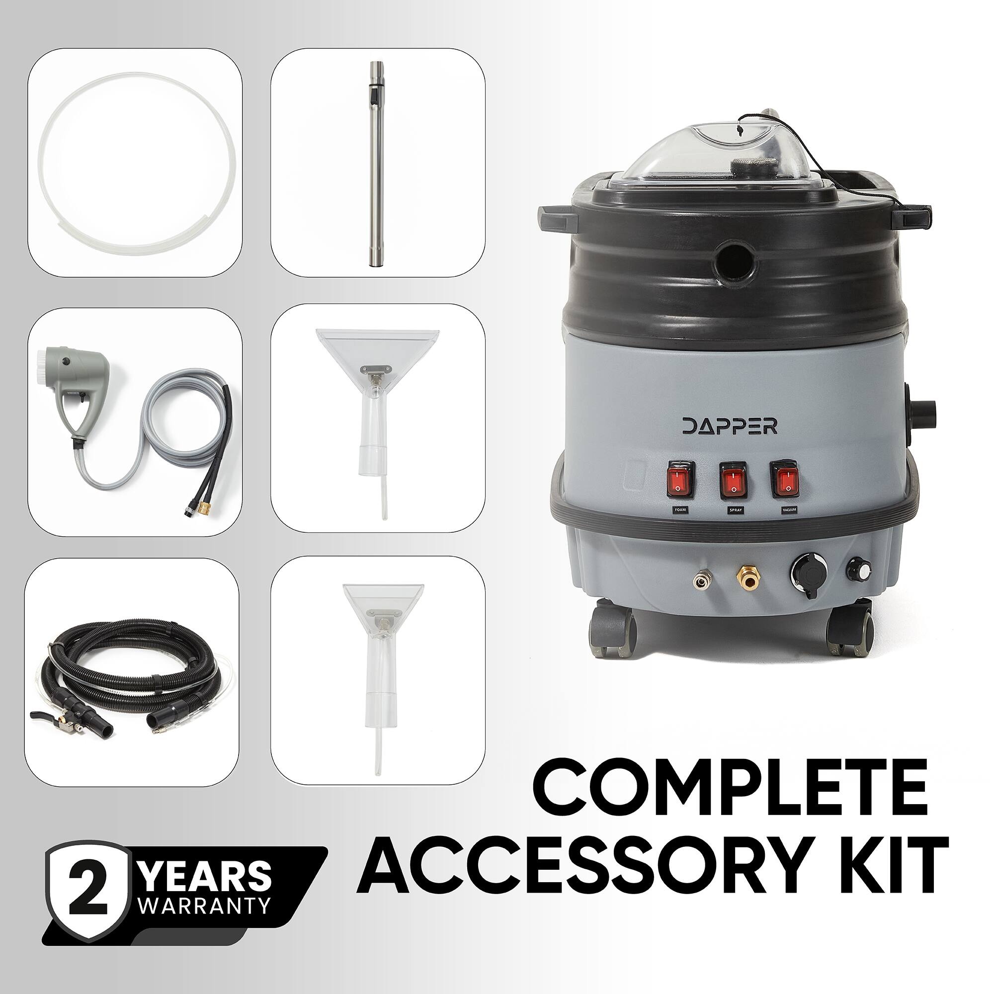 DAPPER  
COMPLETE ACCESSORY KIT  
2 YEARS WARRANTY