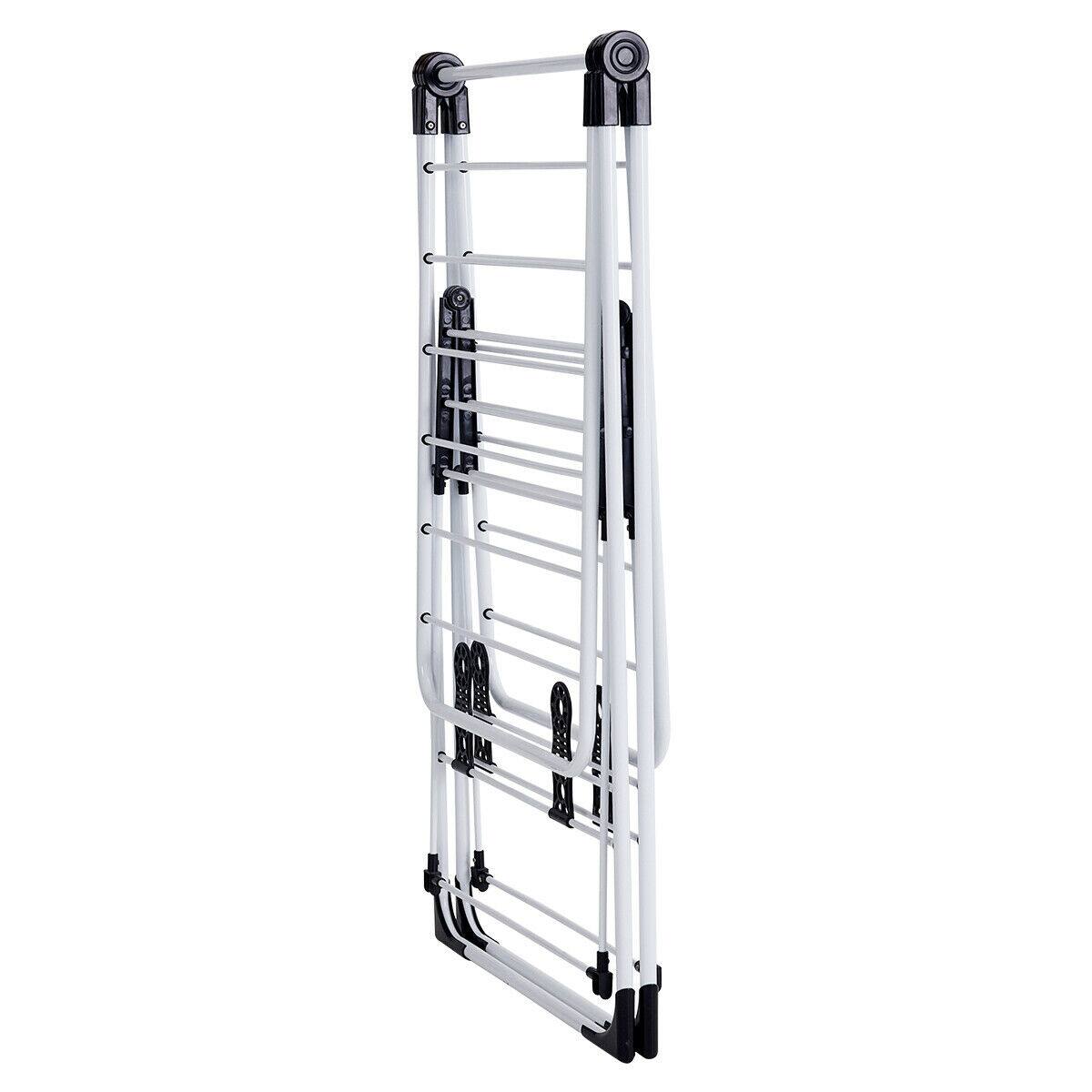 Alt View 9. Costway - Costway Laundry Clothes Storage Drying Rack Portable Folding Dryer Hanger Heavy Duty - White.