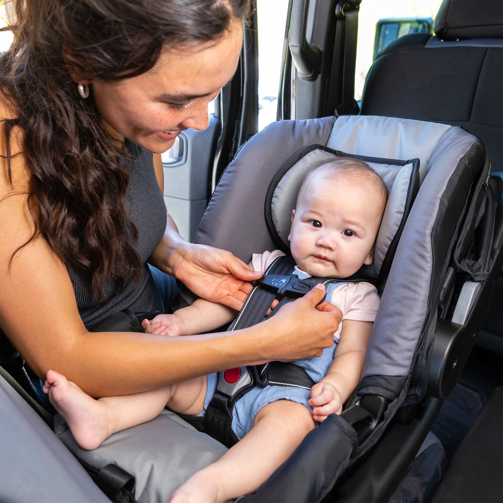 Alt View 6. Baby Trend - Baby Trend EZ-Lift Plus Lightweight Infant Car Seat, Cozy Cover & Base, Stormy.