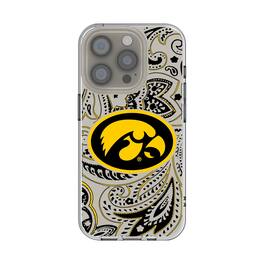 Keyscaper - NCAA - Iowa Hawkeyes iPhone Paisley Design Clear Case - 15 - Multicolor