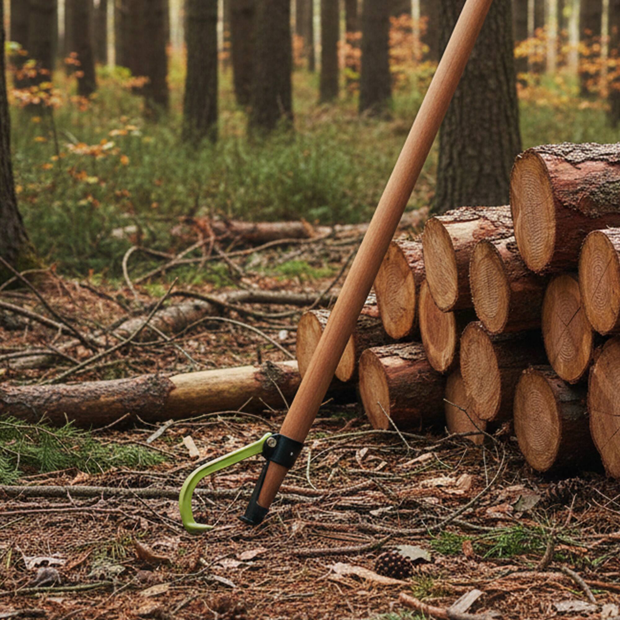 Alt View 3. Timber Tuff - Timber Tuff TMW-30 4 Ft. Wood Handle Logging Forestry Log Rolling Cant Hook Tool.