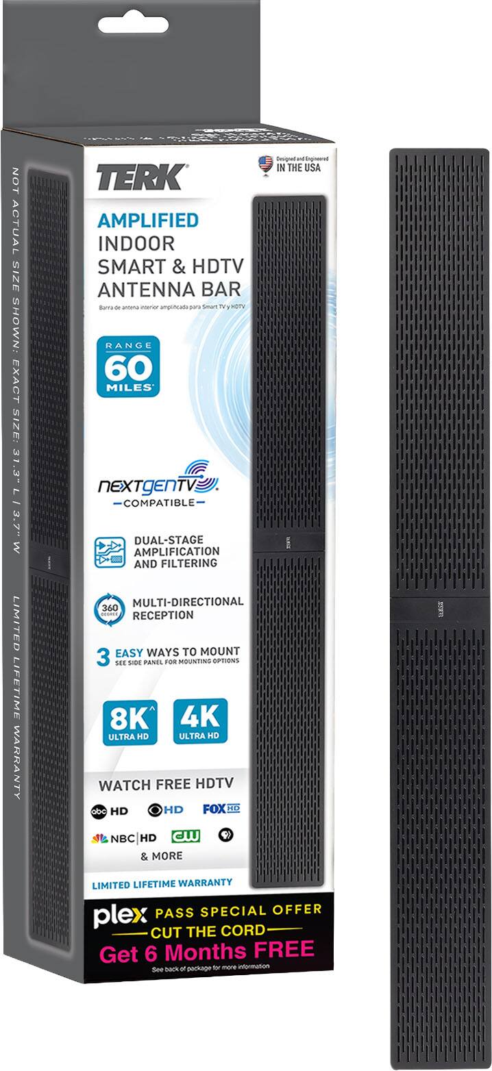 TERK AMPLIFIED SMART HDTV ANTENNA BAR Black - Best Buy