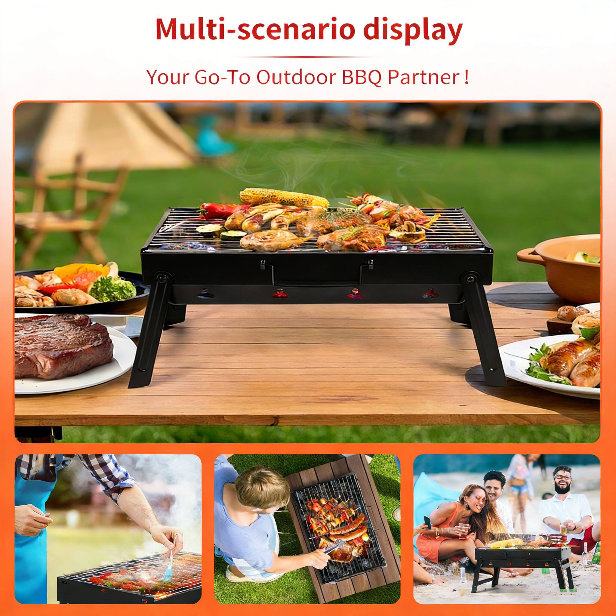 Multi-scenario display  
Your Go-To Outdoor BBQ Partner!