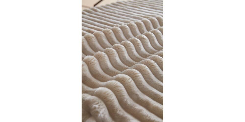 Left. PDTEND - Contemporary Beige Ottoman for Living Room and Bedroom - Beige.