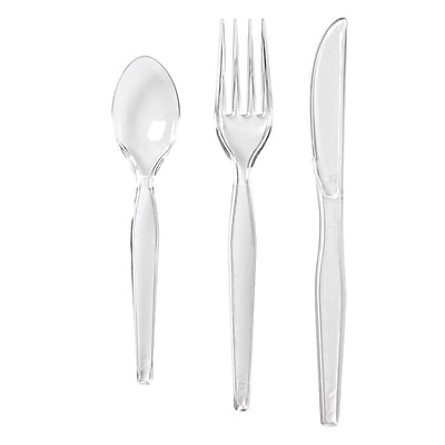 Alt View 1. Dixie - Plastic Assorted Cutlery Keeper, Heavy-Weight, 180/Pack - Clear.