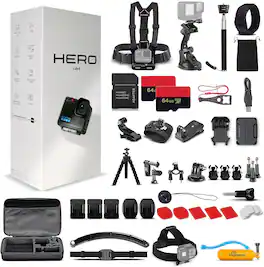 GoPro - Go Pro HERO Compact - Waterproof Action Camera 50 In 1 Accessory + 2 X 64GB + More