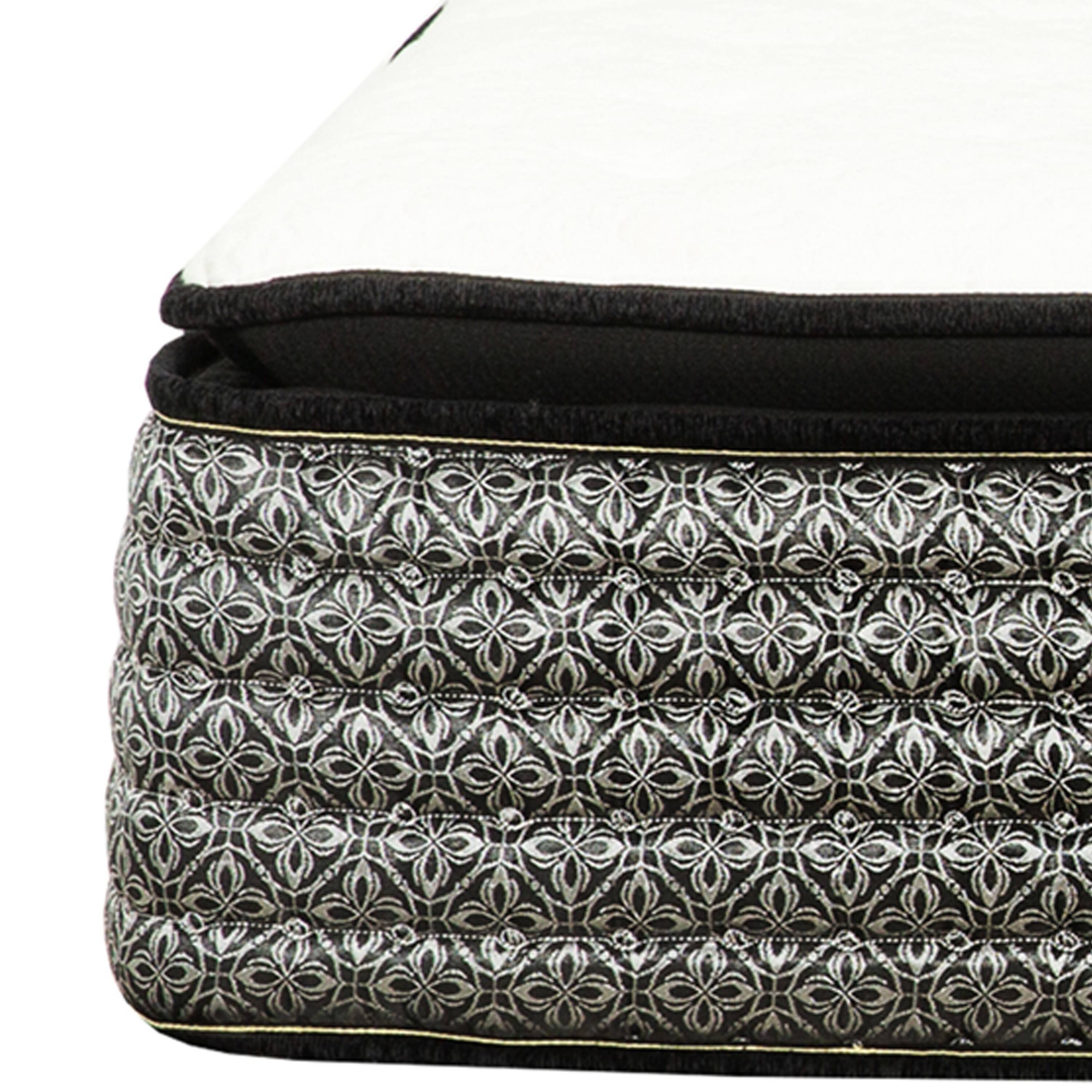 Left. Manhattan Lane - Che California King 14 Inch Mattress, Pocket Coil Cool Gel Memory Foam - White, Gray, Black.
