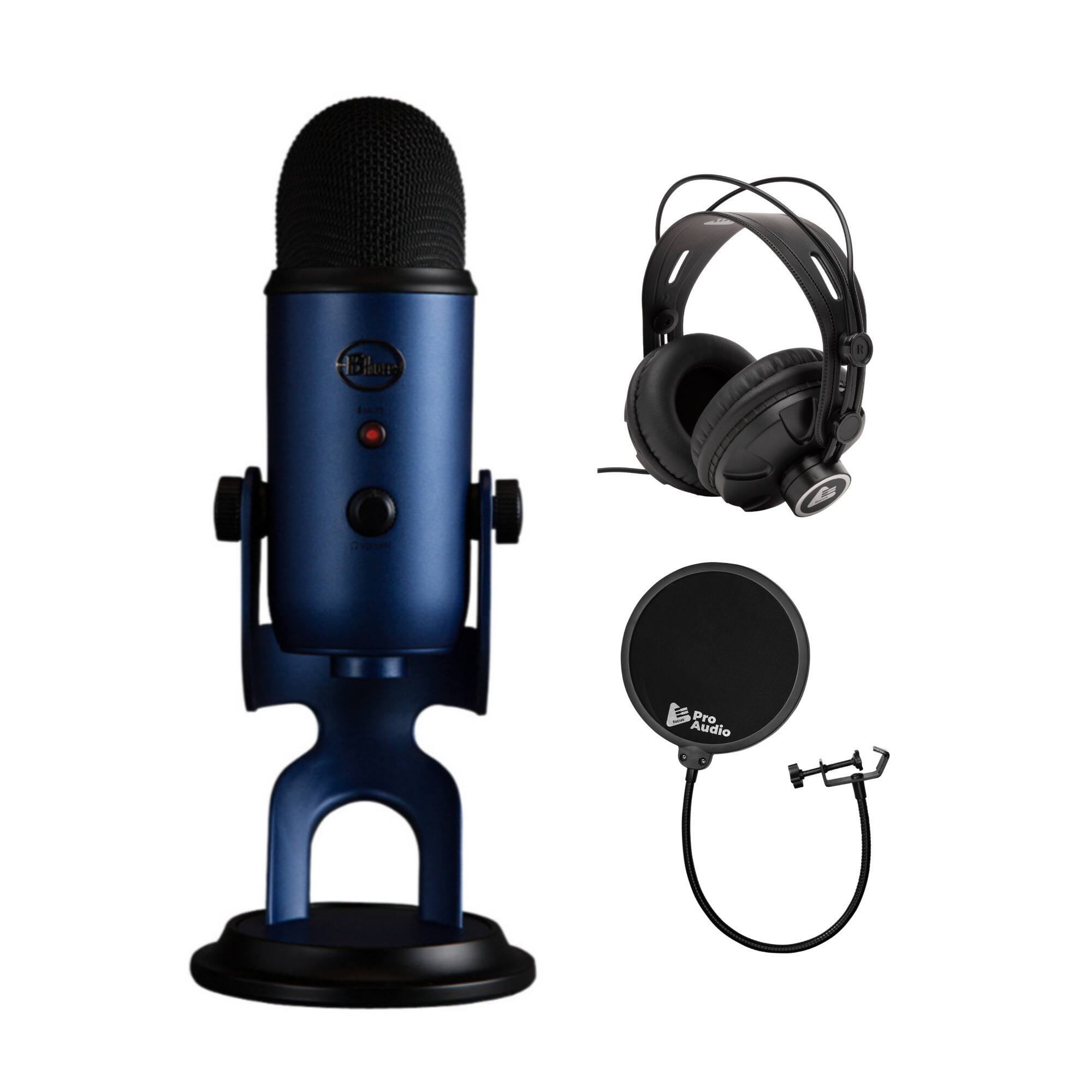 Blue Microphones - Yeti USB Microphone Bundle with Headphones and Pop Filter - 988-000101-K4