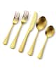 Front. VEVOR - 100-Piece Gold Silverware Set, Food-Grade Stainless Steel Flatware Utensils for 20, Mirror Finished Cutlery Set - Gold.
