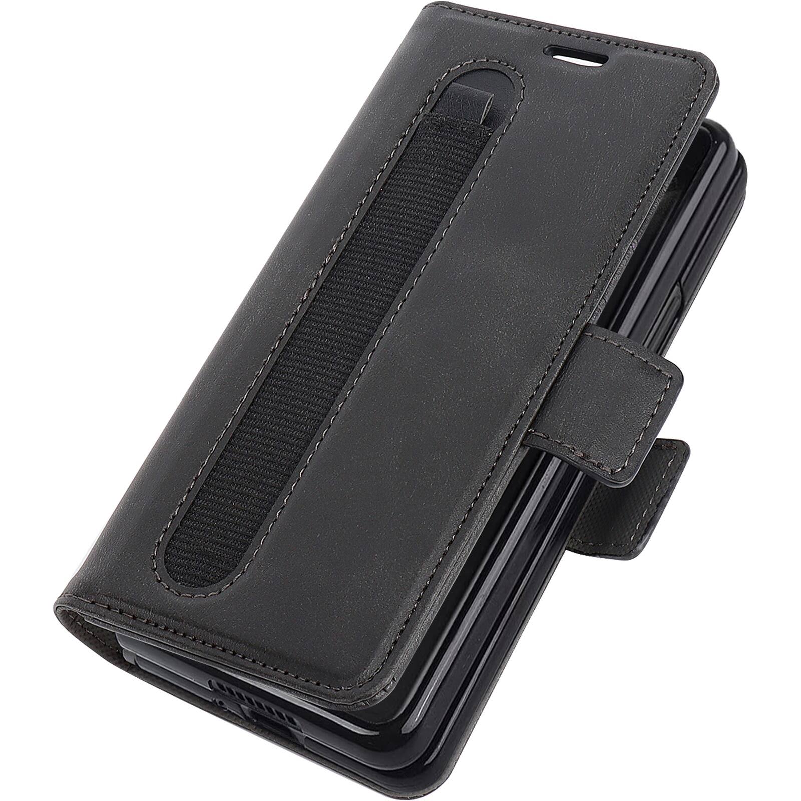 Alt View 14. SaharaCase - Leather Folio Wallet Case for Samsung Galaxy Z Fold5 - Black.