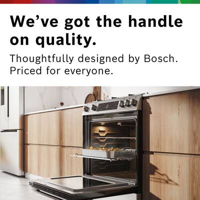Bosch 100 Series 5.8 Cu. Ft. Slide In Gas Range with Self Bosch 100 Series 5.8 Cu. Ft. Slide In Gas Range with Self