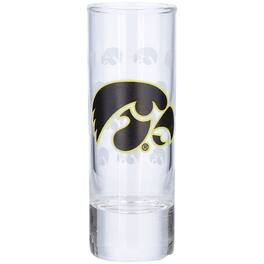 Logo Brands - Iowa Hawkeyes 2.5oz. Satin-Etched Tall Shot Glass - Multicolor