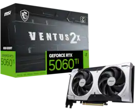 MSI - NVIDIA GeForce RTX 5060 Ti 8G VENTUS 2X PLUS 8GB GDDR7 PCI Express Gen 5 Graphics Card - Black