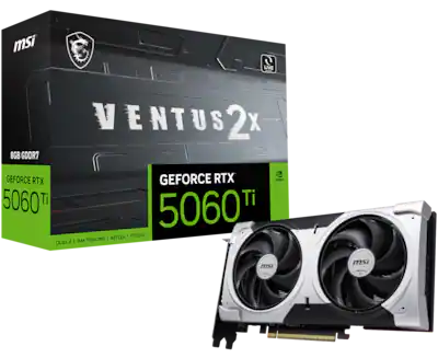 MSI NVIDIA GeForce RTX 5060 Ti 8G VENTUS 2X PLUS 8GB GDDR7 PCI MSI NVIDIA GeForce RTX 5060 Ti 8G VENTUS 2X PLUS 8GB GDDR7 PCI