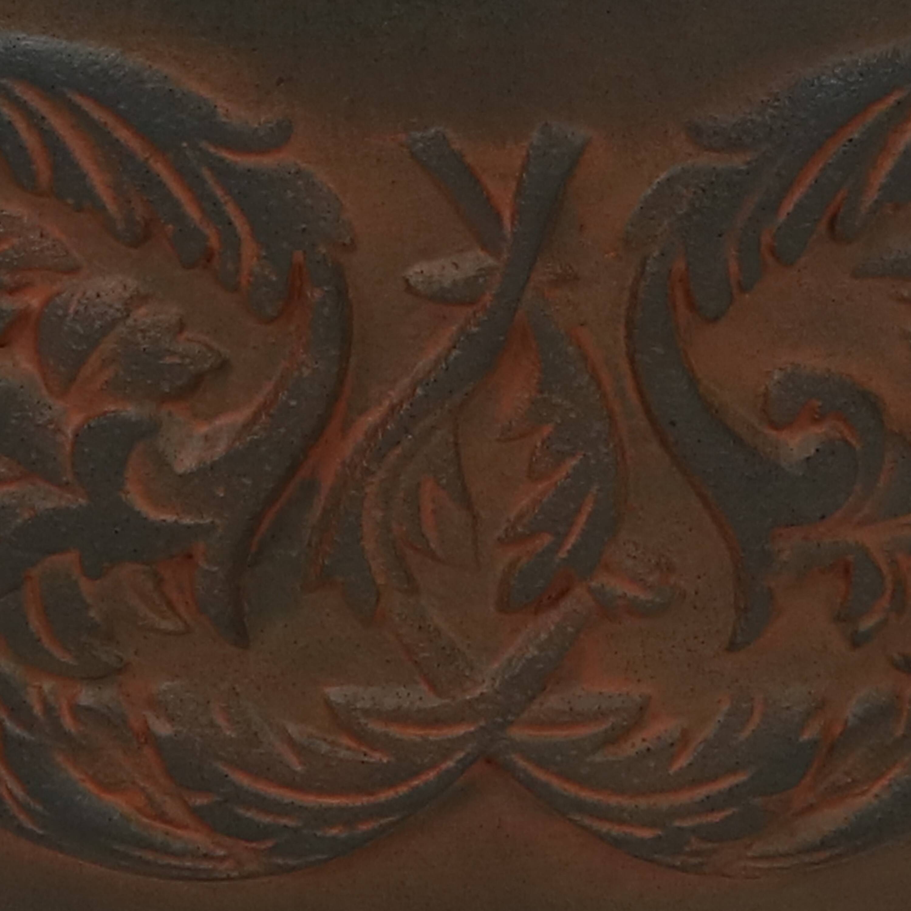 Alt View 6. Sunnydaze - 16 in Arabella Dual-Wall Polyresin Planter - Set of 2 - Rust.