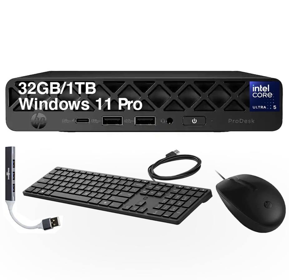32GB/1TB Windows 11 Pro  
Intel Core Ultra 5 ProDesk