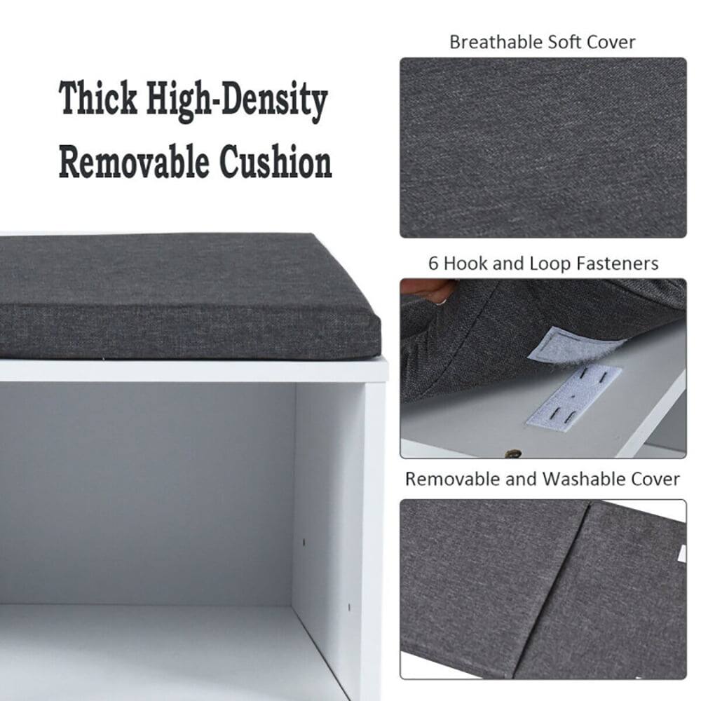 Thick High-Density Removable Cushion

Breathable Soft Cover

6 Hook and Loop Fasteners

Removable and Washable Cover