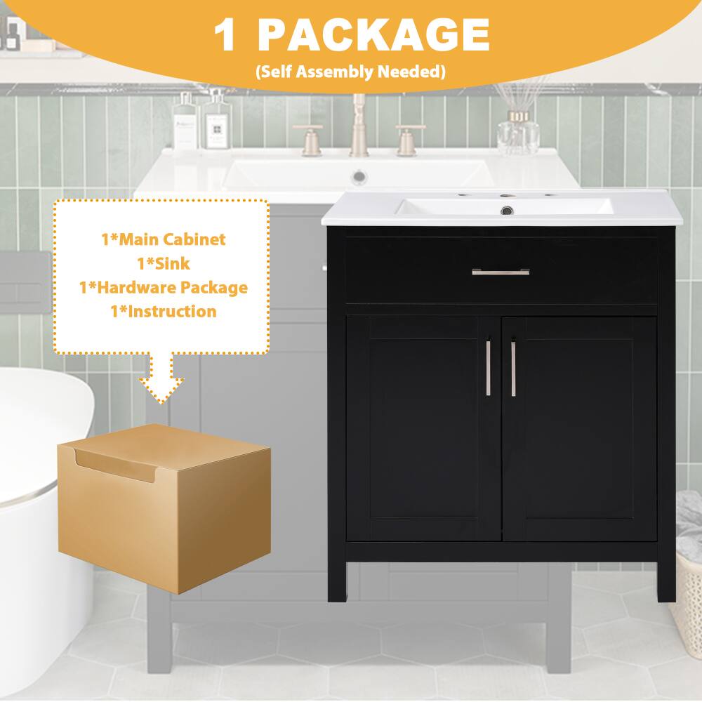 1 PACKAGE (Self Assembly Needed)  
1*Main Cabinet  
1*Sink  
1*Hardware Package  
1*Instruction