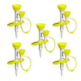 Kproduct4u - Birdie1 Smart Golf Tees (Long Tees + Short Tees), 5 pack - Yellow