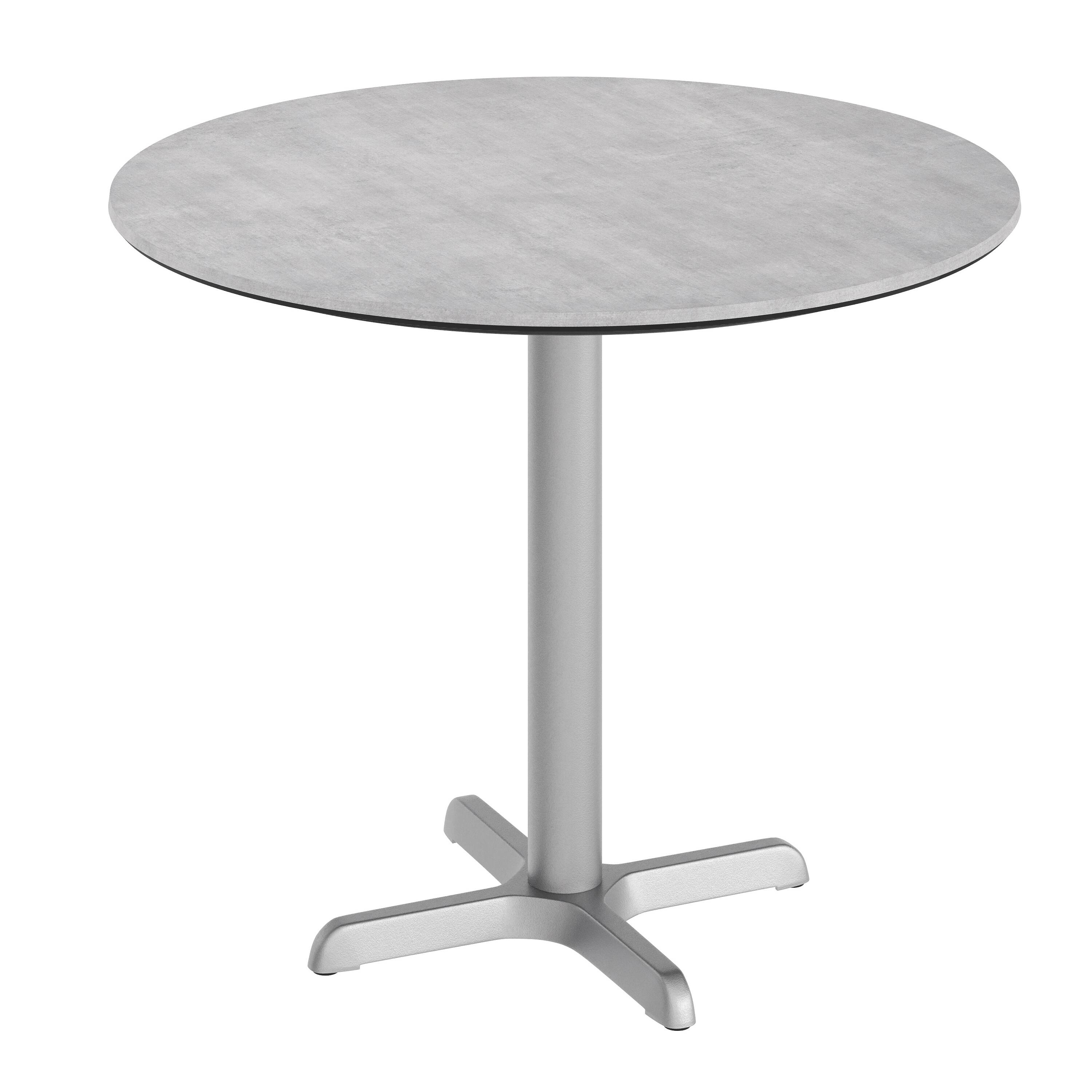 Gray Faux Concrete/Silver Base