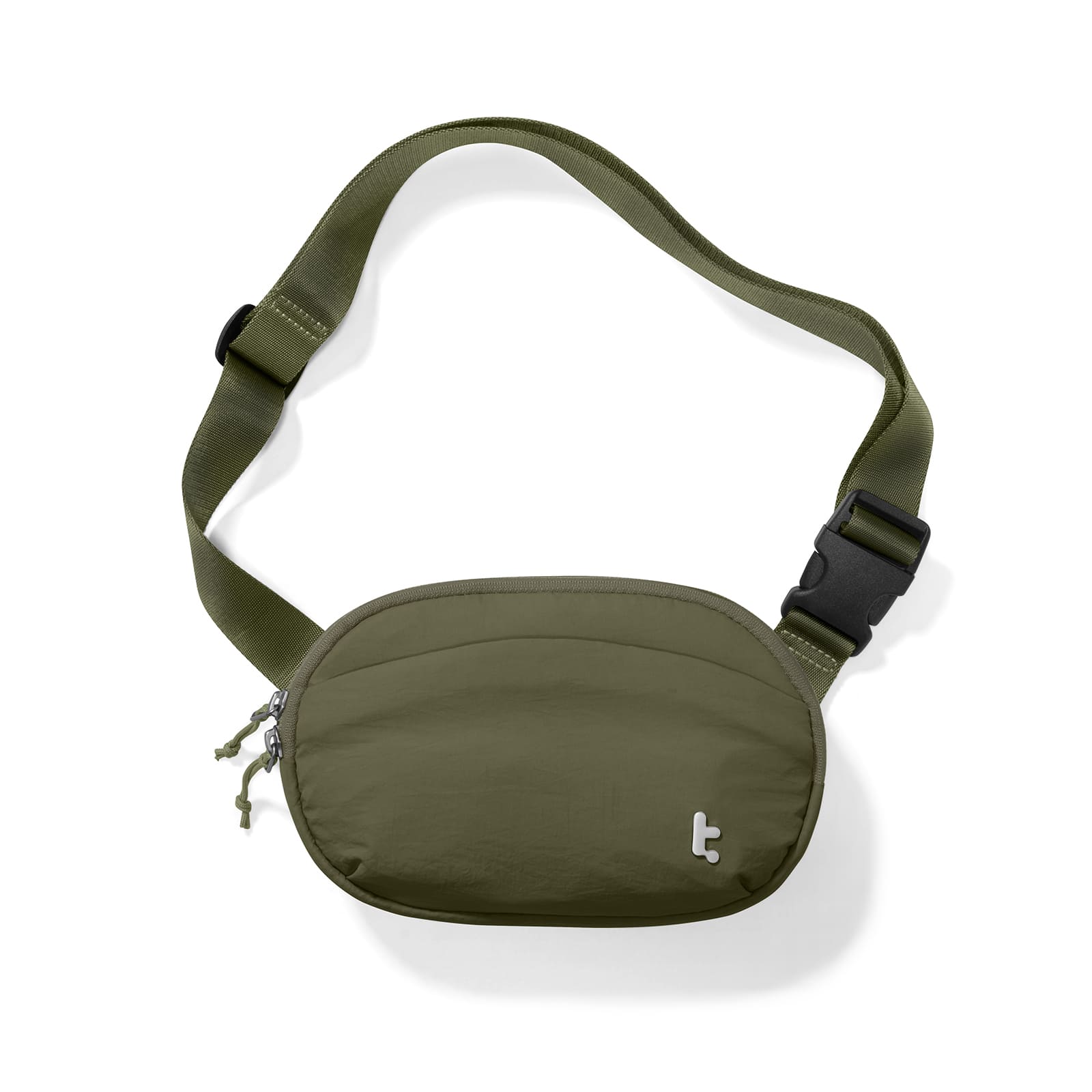 Angle. tomtoc - SlingBean-T32 1.5L Sling Bag with RFID Blocking, Belt Bag Fanny Pack Waist Bag Crossbody Bag for Travel, Everyday - Green.