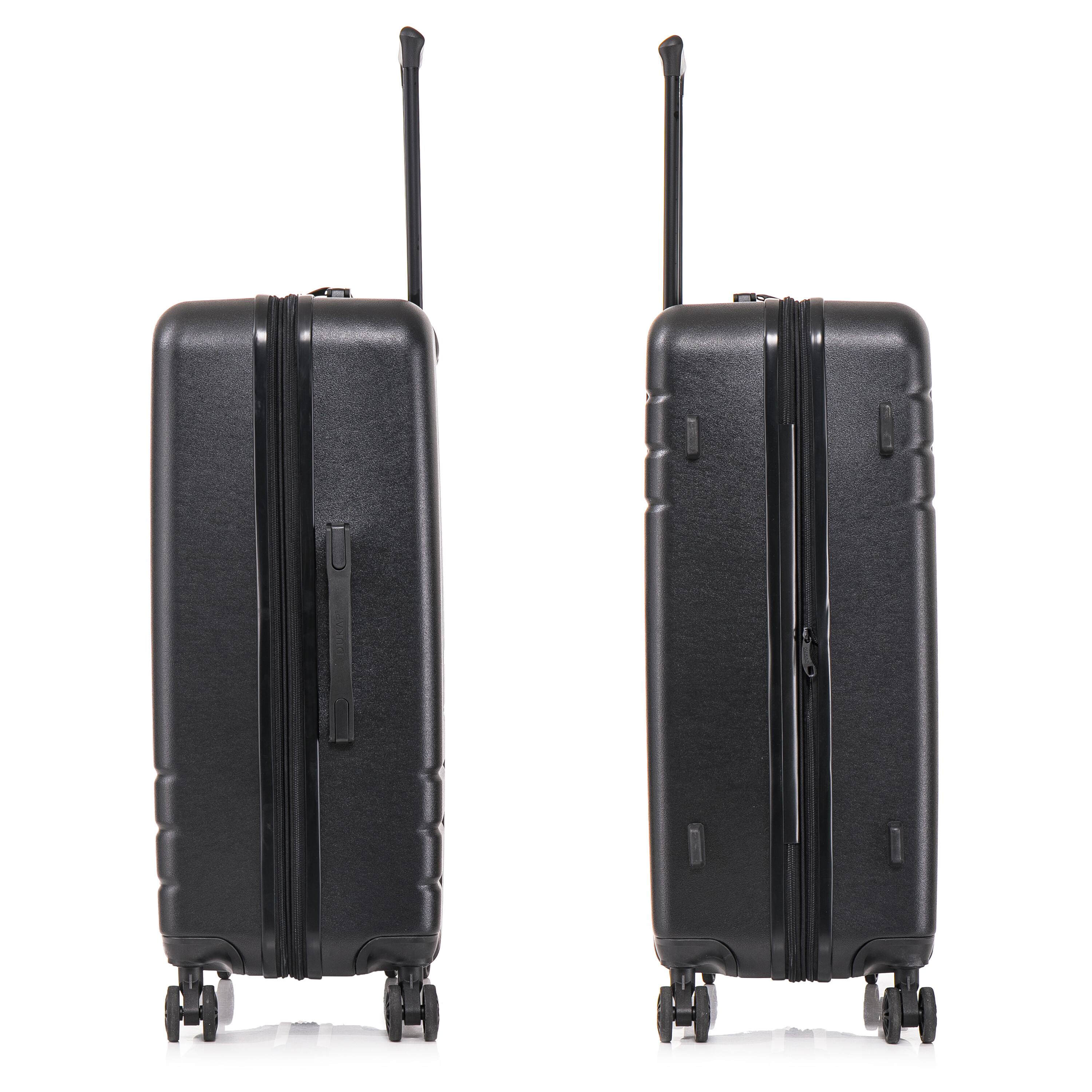 Alt View 1. DUKAP - Zahav Lightweight Hardside Spinner 3 Piece Luggage Set  20"/24"/28" - BLACK.