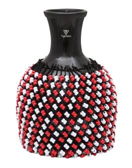 Tycoon Percussion - Small Fiberglass Shekere, African Instrument, Handstrung Adjustable Plastic Beads, Versatile All-In-One Rattle, Shaker