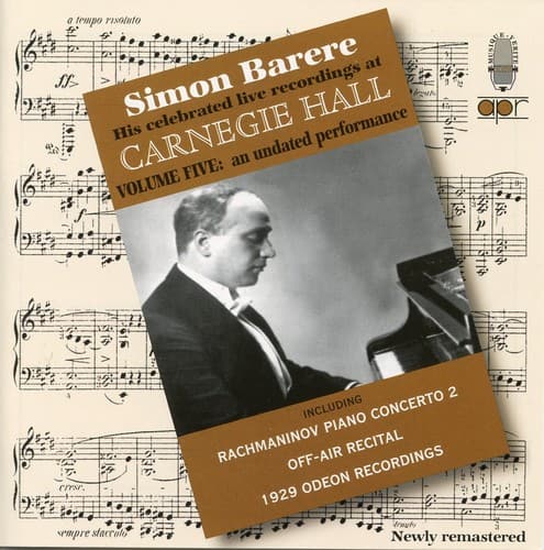 Simon Barere - Live at Carnegie Hall-Vol. 5   - COMPACT DISCS [CD] price history on PriceWatchPro