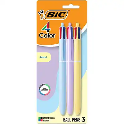 BIC Color Pastel
Long Listing Ink
Assorted Inks Medium
Ball Pens 3