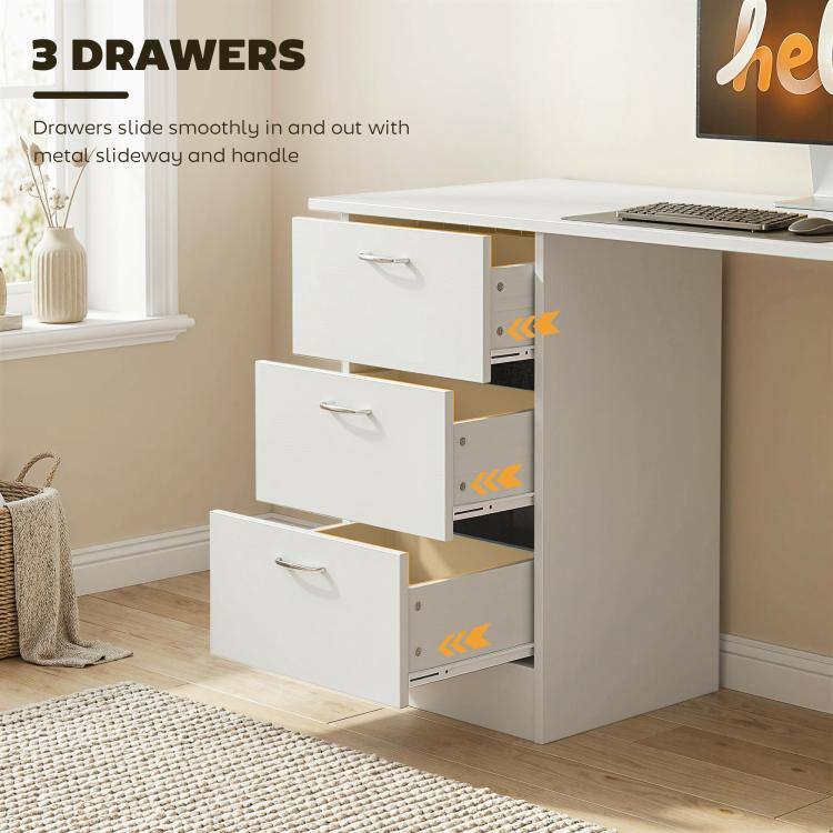 3 DRAWERS  
Drawers slide smoothly in and out with metal slideway and handle