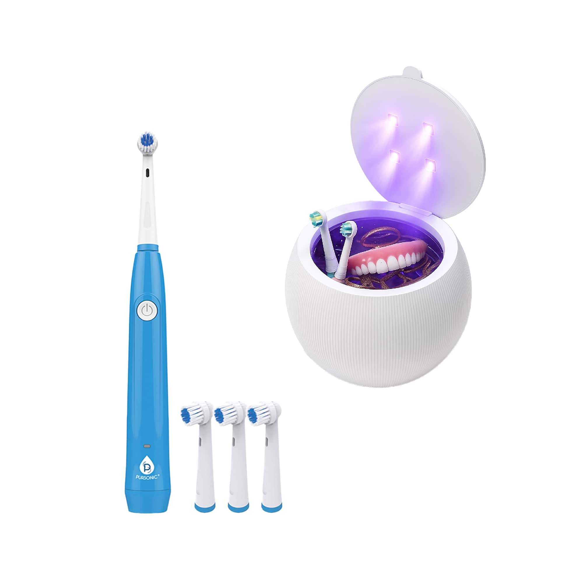 Pursonic - Advanced Oral Care & Hygiene Bundle – Ultrasonic Cleaner Pod + Rechargeable Electric Toothbrush