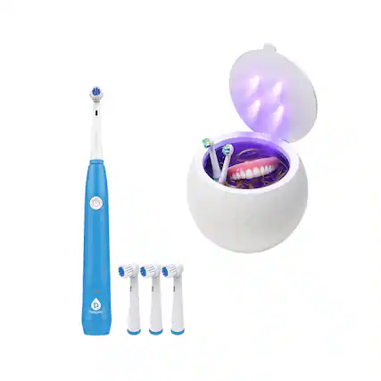 Front. Pursonic - Pursonic Advanced Oral Care & Hygiene Bundle – Ultrasonic Cleaner Pod + Rechargeable Electric Toothbrush.
