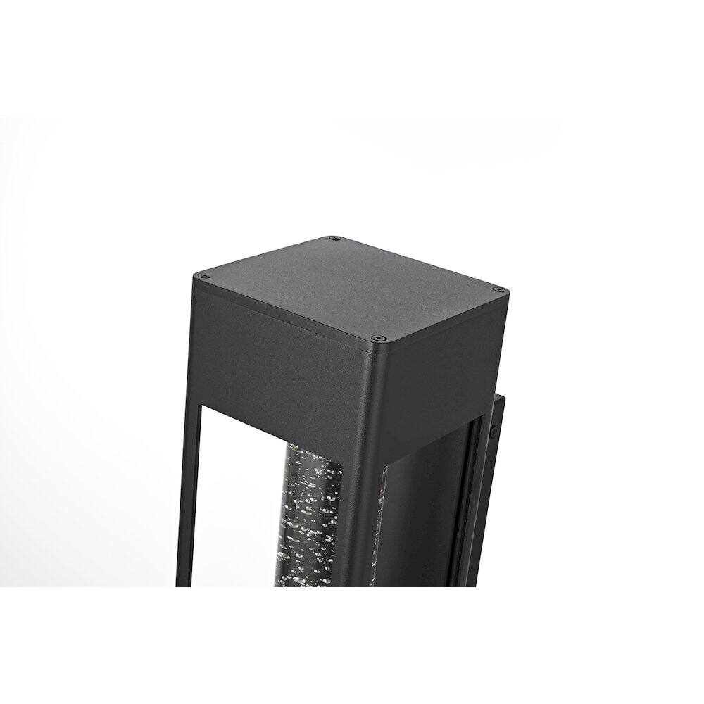 Alt View 3. Elegant Lighting - Amaris 27 inch LED Outdoor Wall sconce in Black - Black And Clear.