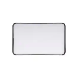 Elegant Decor - Contour Metal Rectangle Mirror 24x40 - Black