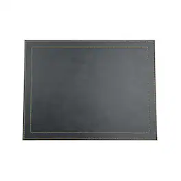 Frieling - Davanti by Classic Luxe Placemats Set of 6, Rectangular 16.5 x 12.5 Inch Indoor Outdoor Table Placemats - Black Onyx