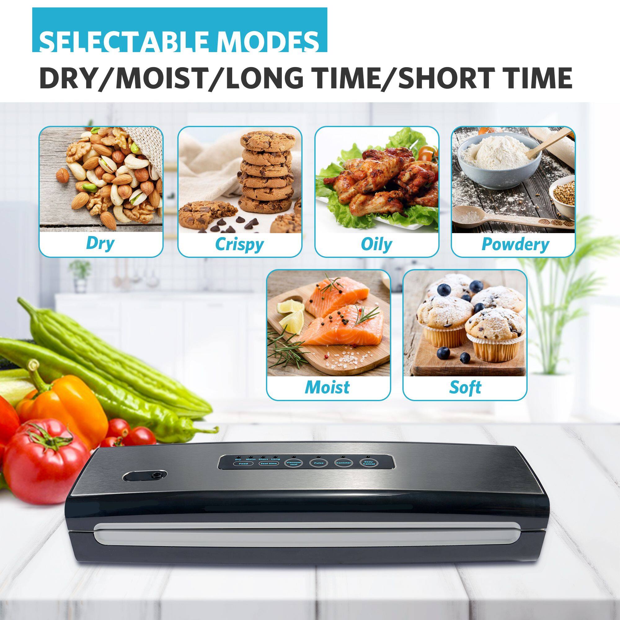 SELECTABLE MODES  
DRY/MOIST/LONG TIME/SHORT TIME  

Dry  
Crispy  
Oily  
Powdery  
Moist  
Soft