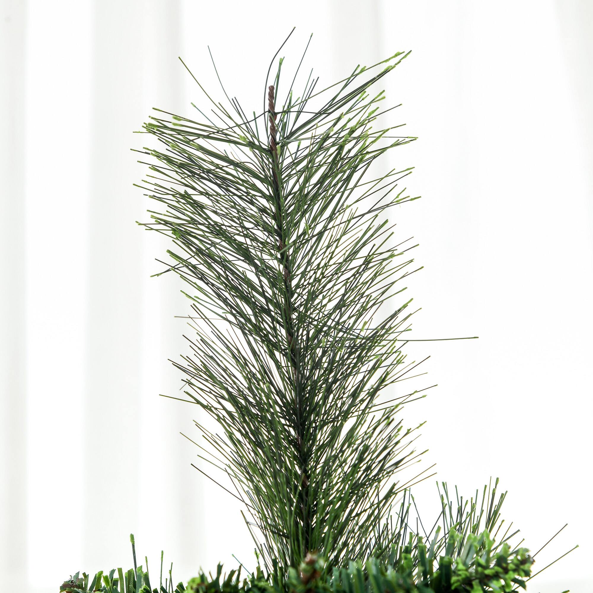 Alt View 7. Homcom - Pencil Artificial Christmas Tree, 1075 Branches Auto Open Steel Base - Green.