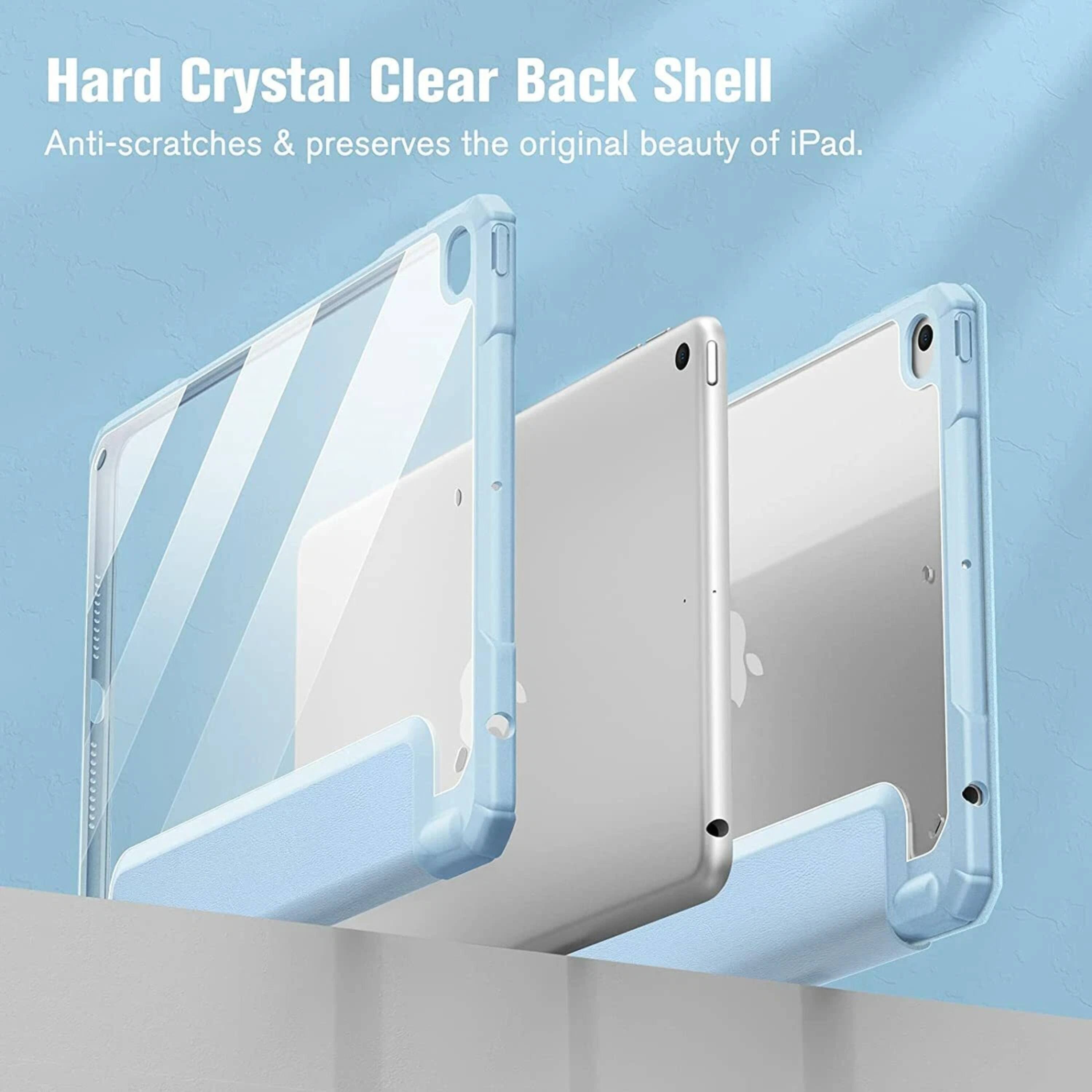 Hard Crystal Clear Back Shell  
Anti-scratches & preserves the original beauty of iPad.