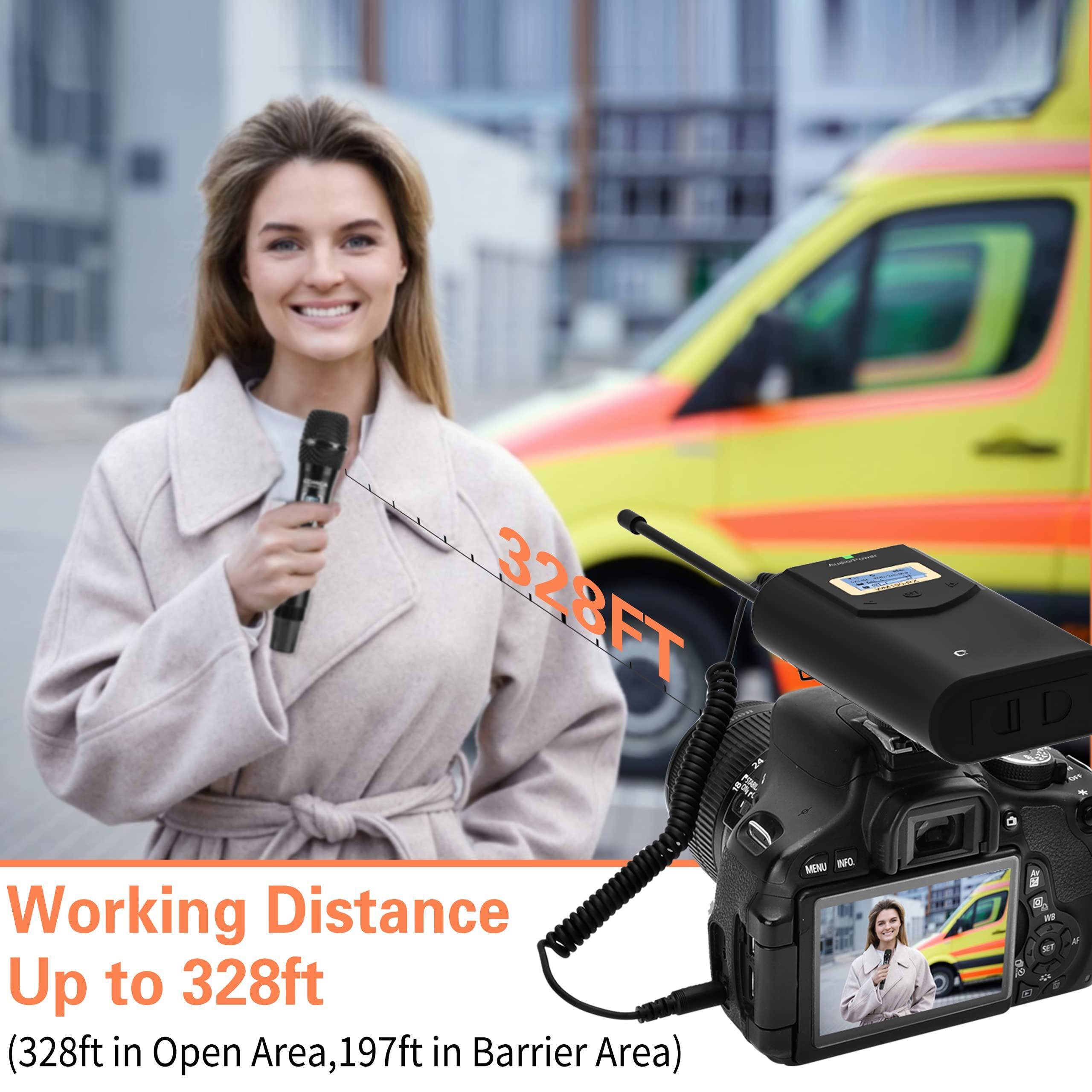 328FT JD -T  
Working Distance Up to 328ft (328ft in Open Area, 197ft in Barrier Area)  

Working Distance Up to 328ft  
(328ft in Open Area, 197ft in Barrier Area)