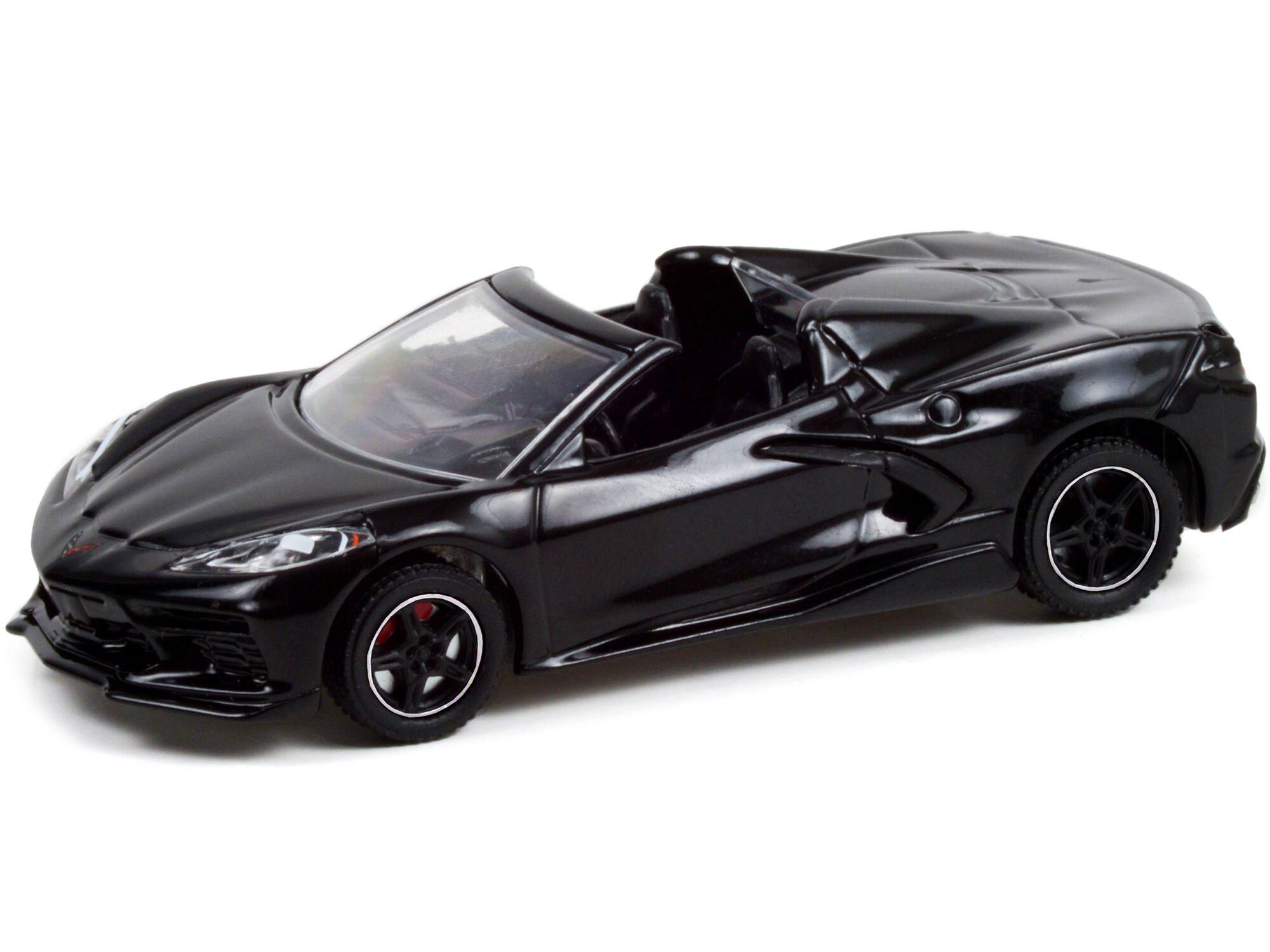 Alt View 1. Greenlight - 2020 Chevrolet Corvette C8 Stingray Convertible Black (Lot #3003) Barrett Jackson 1/64 Diecast Model Car by Greenlight.