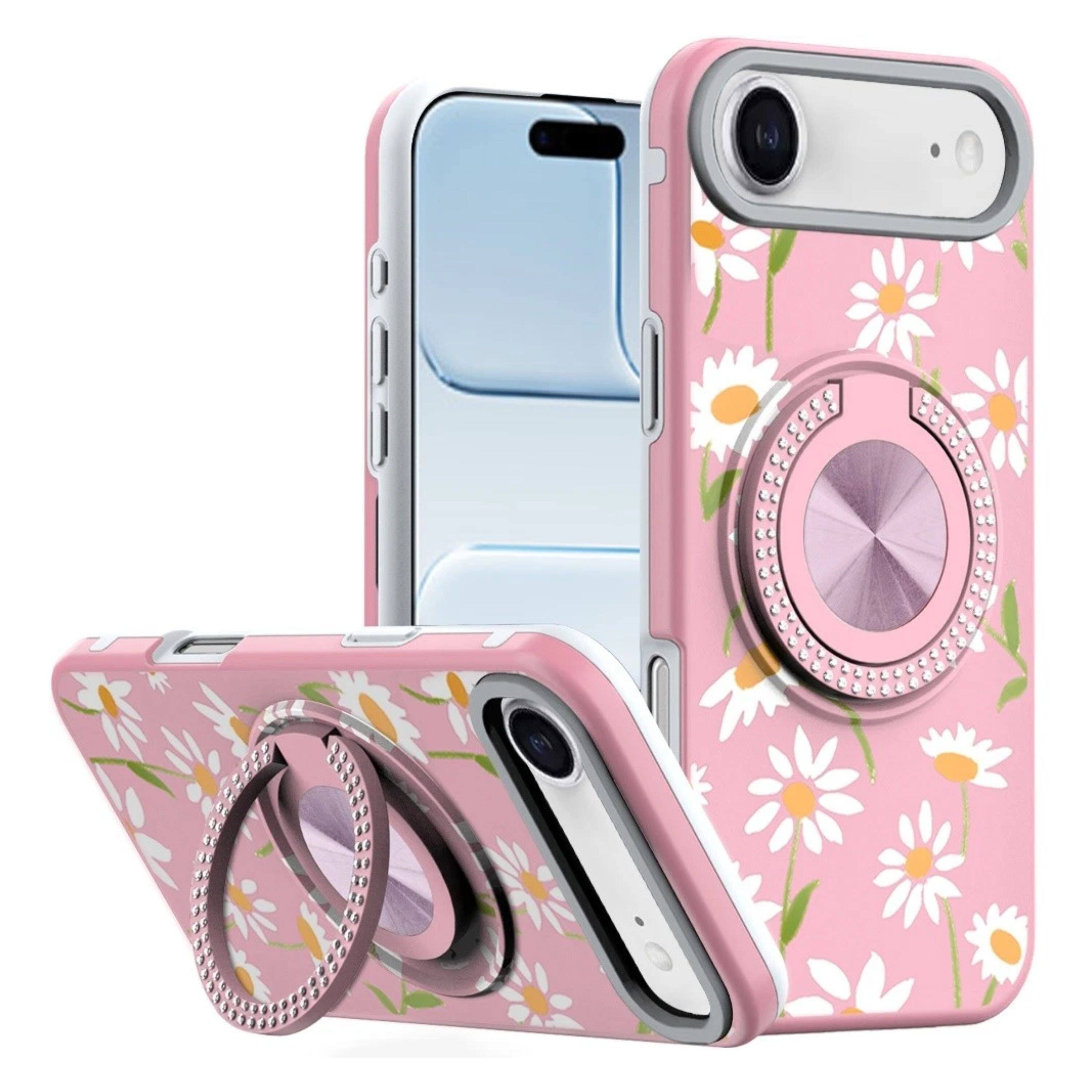 Kitcheniva - Printed Design Case With 360 Rotating Stand Tempered Glass For iPhone Air Floral A - Multicolor price history on PriceWatchPro