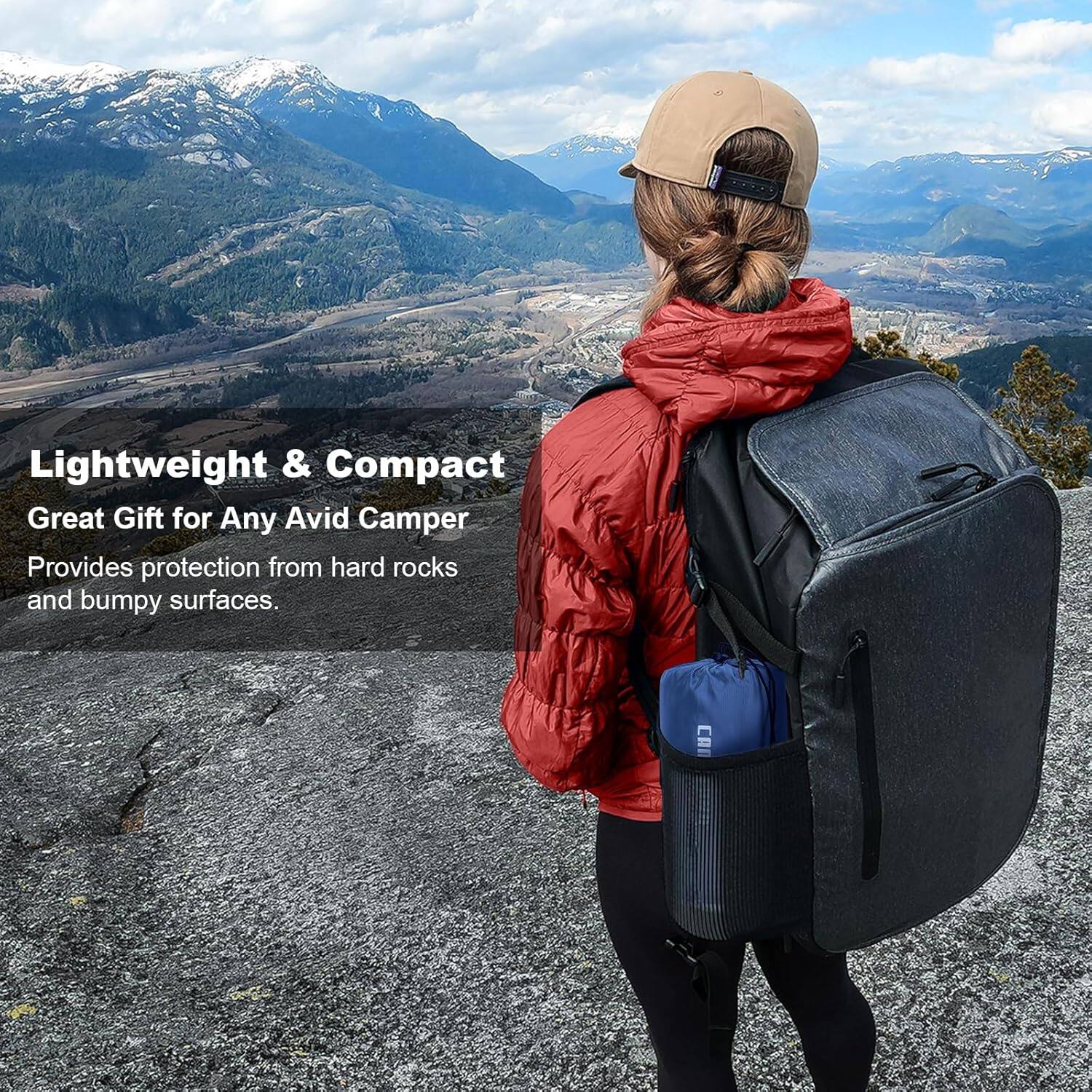 Lightweight & Compact  
Great Gift for Any Avid Camper  
Provides protection from hard rocks and bumpy surfaces.