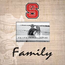 Fan Creations - NC State Wolfpack 10'' x 10'' Burlap Pattern Frame - Multicolor